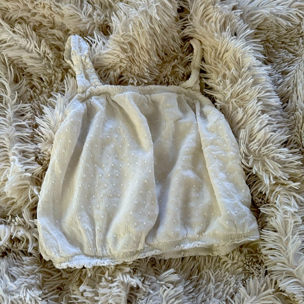 White, Gap, Cropped tank top.
